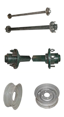 Half axle manufacturer and stub axle parts exporter and Supplier from India , suppling hand cart apre parts world Wide